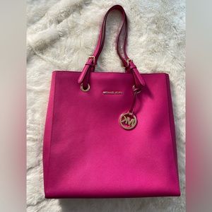 Michael Kors Hot Pink Tote Bag